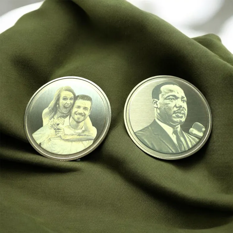 Custom Brass Challenge Coin, Decision Coin, Flip Coin, Souvenir Token, Fathers Day Gift, Gift for Her, Personalized Gift, photo engraving